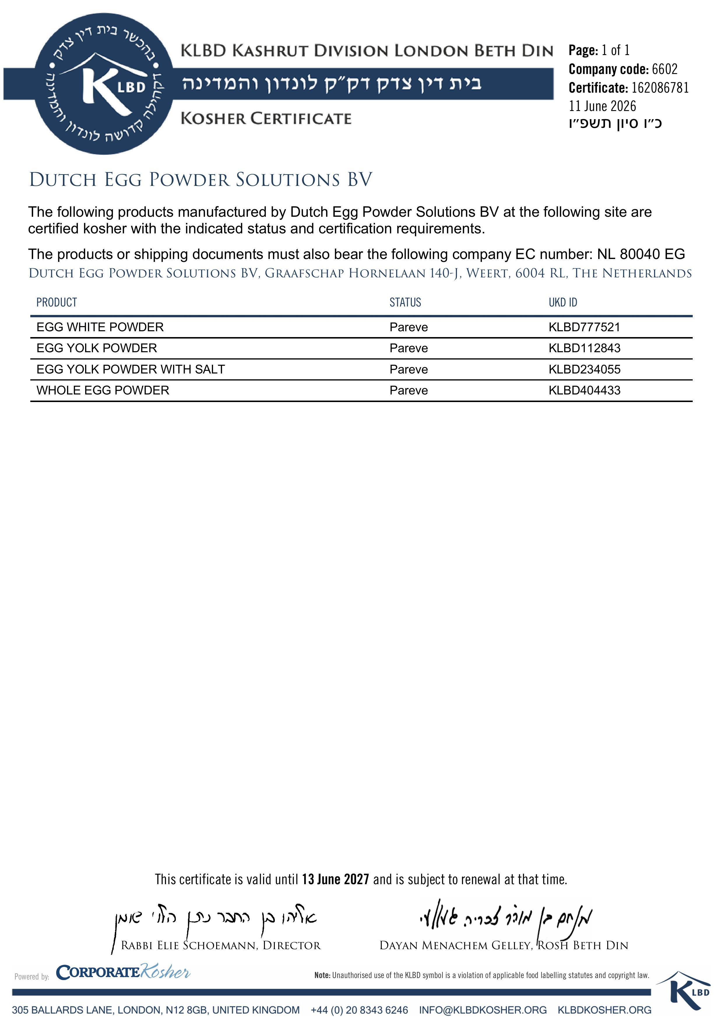 DEPS Kosher